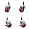 Service Caster 3'' SS Red Poly Wheel Swivel 7/8'' Expanding Stem Caster Set 2 Brakes, 4PK SCC-SSEX20S314-PPUB-RED-2-TLB-2-78 - alternate 1